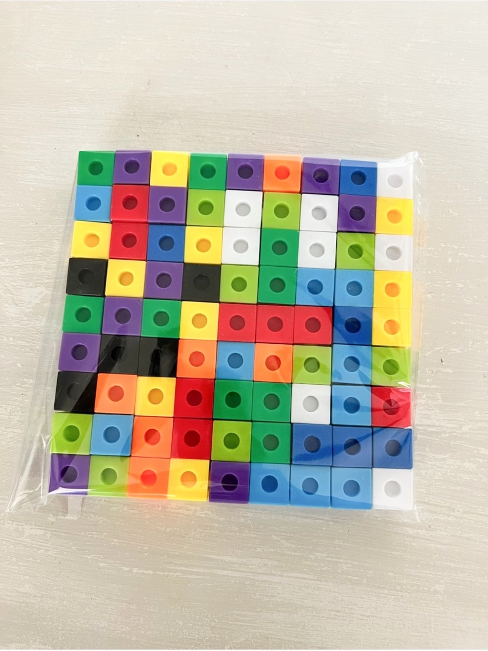 Linking Building Blocks Multicolor Snap Cubes STEM Educational Toy Fine Motor